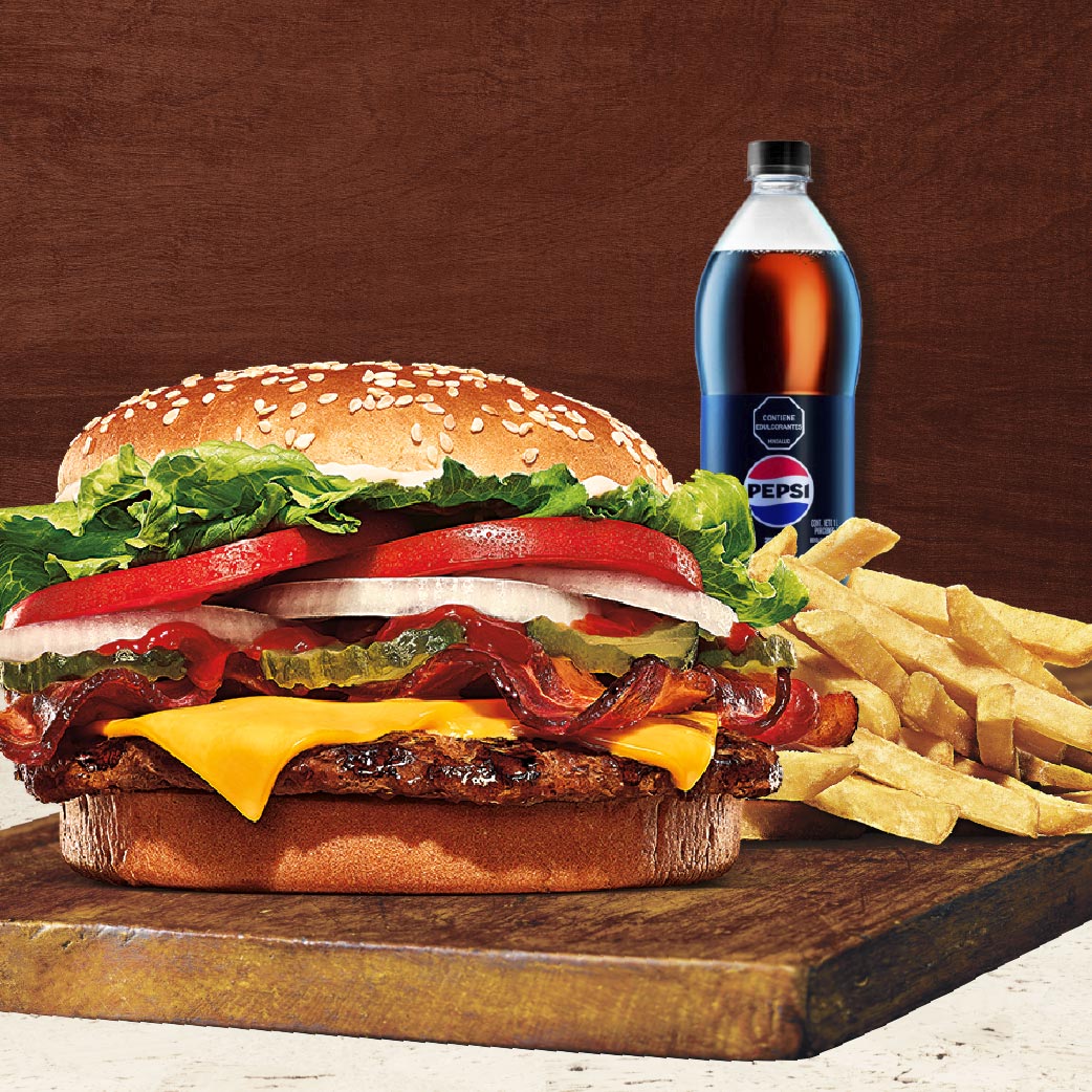 Combo Whopper Queso Tocineta