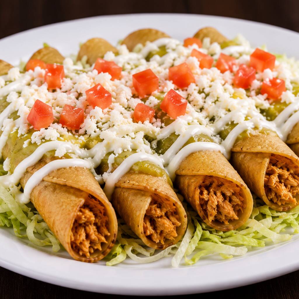 Tacos Dorados de Deshebrada