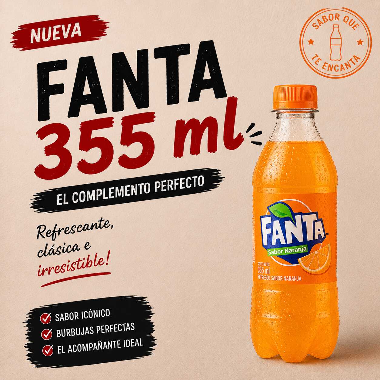 Fanta Naranja 355 ml