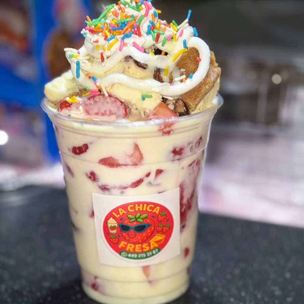 Vaso Grande Durazno con Crema