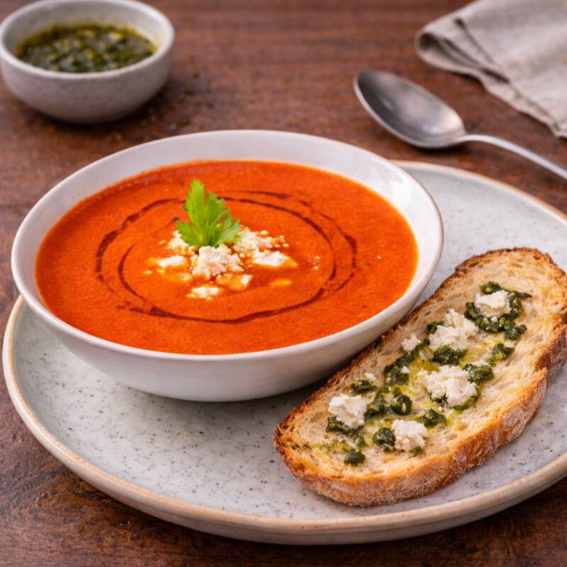 SOPA DE JITOMATE ROSTIZADO