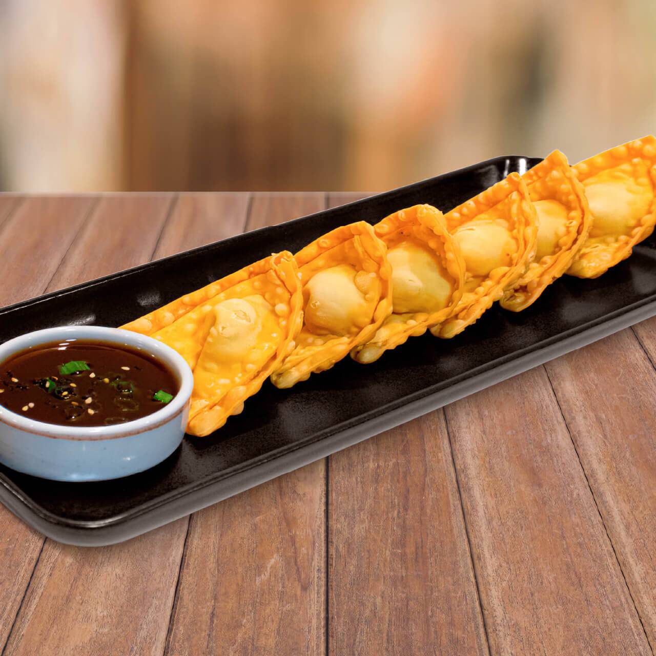 6 Wantanes con Relleno de Pollo