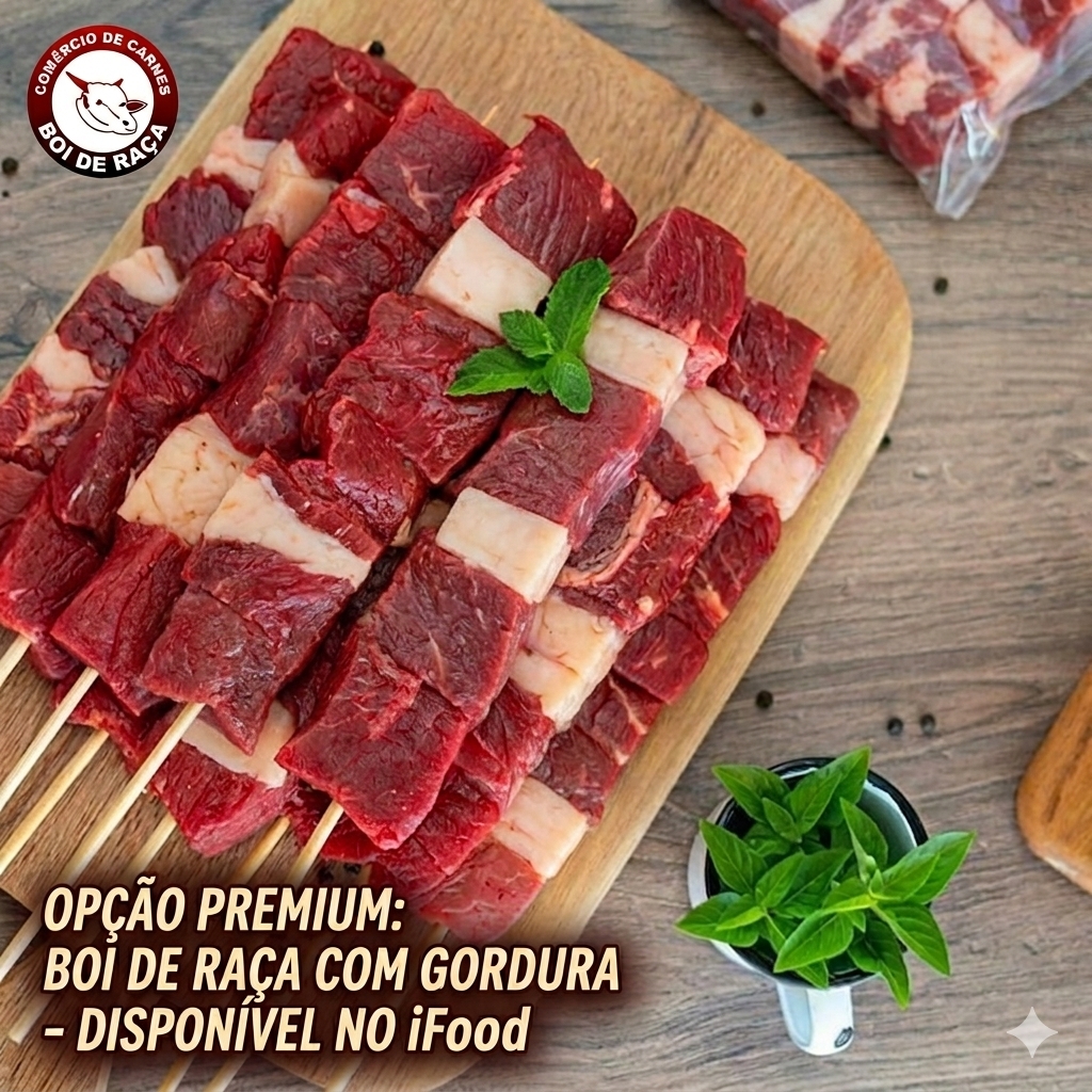 O clássico do churrasco na sua casa! Carne bovina selecionada, cortada em cubos uniformes e macios. Ideal para quem busca praticidade sem abrir mão do sabor autêntico. Perfeito para grelha, chapa ou até na Air Fryer.