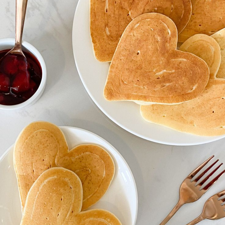 Hot cakes corazón ❤️
