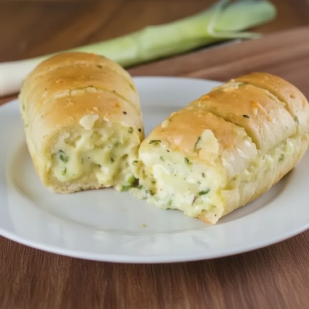 Uma opção que une o melhor do sabor e da sofisticação! Nosso Pão de Alho Poró com Queijo é preparado com uma massa leve e macia, recheada com alho poró fresquinho e uma generosa porção de queijo derretido, que traz um toque especial a cada mordida. Grelhado até ficar dourado e crocante, esse pão é o acompanhamento ideal para qualquer refeição ou um lanche delicioso por si só. Experimente essa combinação única que vai encantar seu paladar e aquecer seu coração!