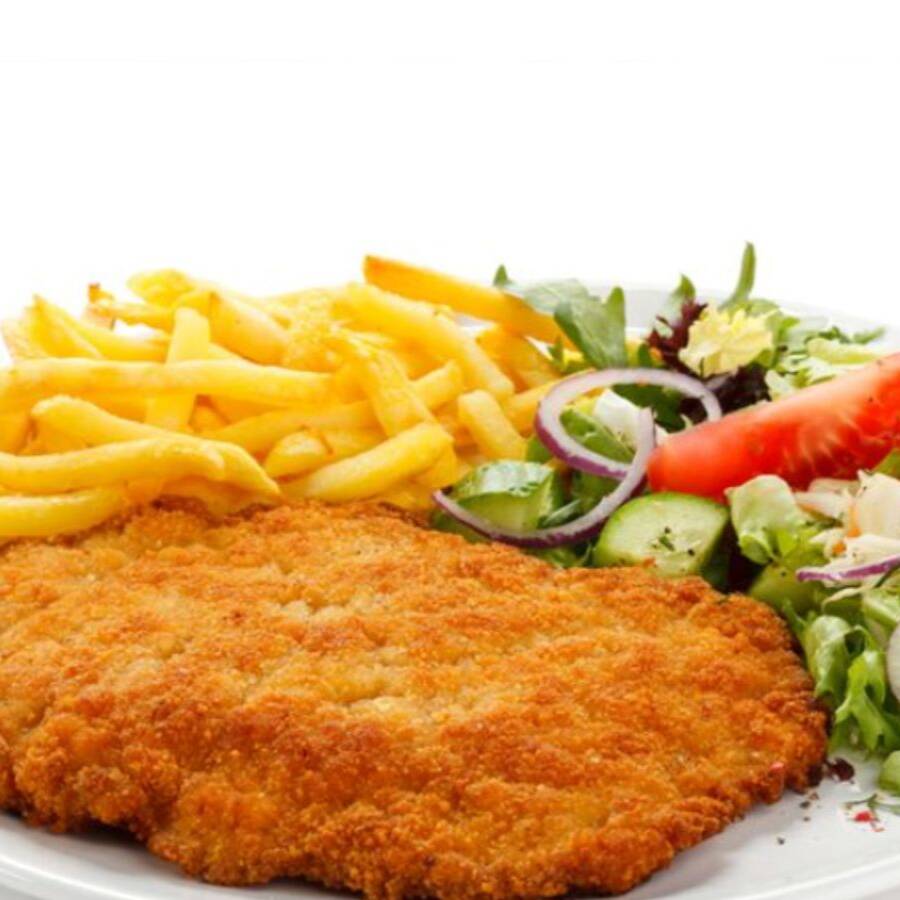 FILETE EMPANIZADO (CON PAPAS Y ENSALADA)