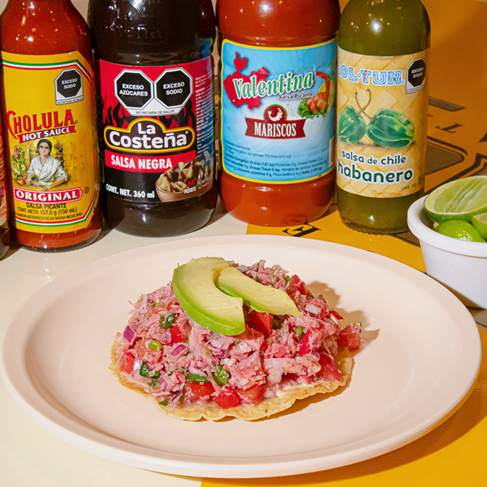 Tostada de ceviche de marlin