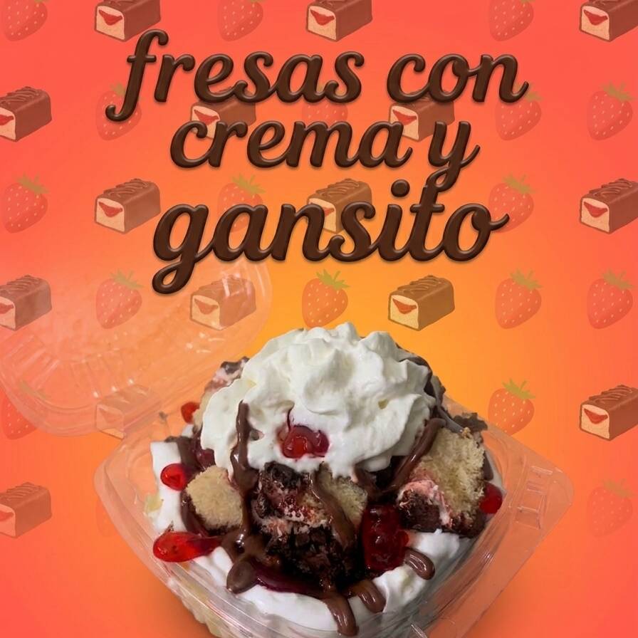 Fresas con crema en charola con gansito 🍓🦆