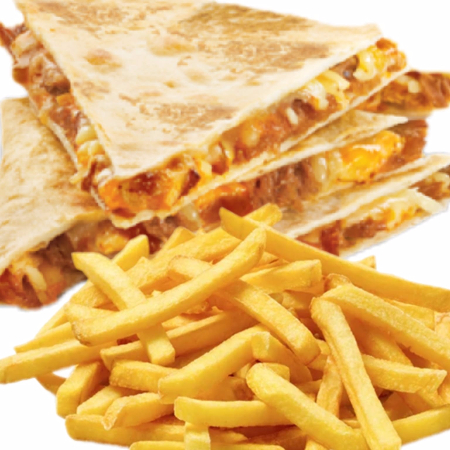 Quesadillas de Carne Mechada y Queso con Papas