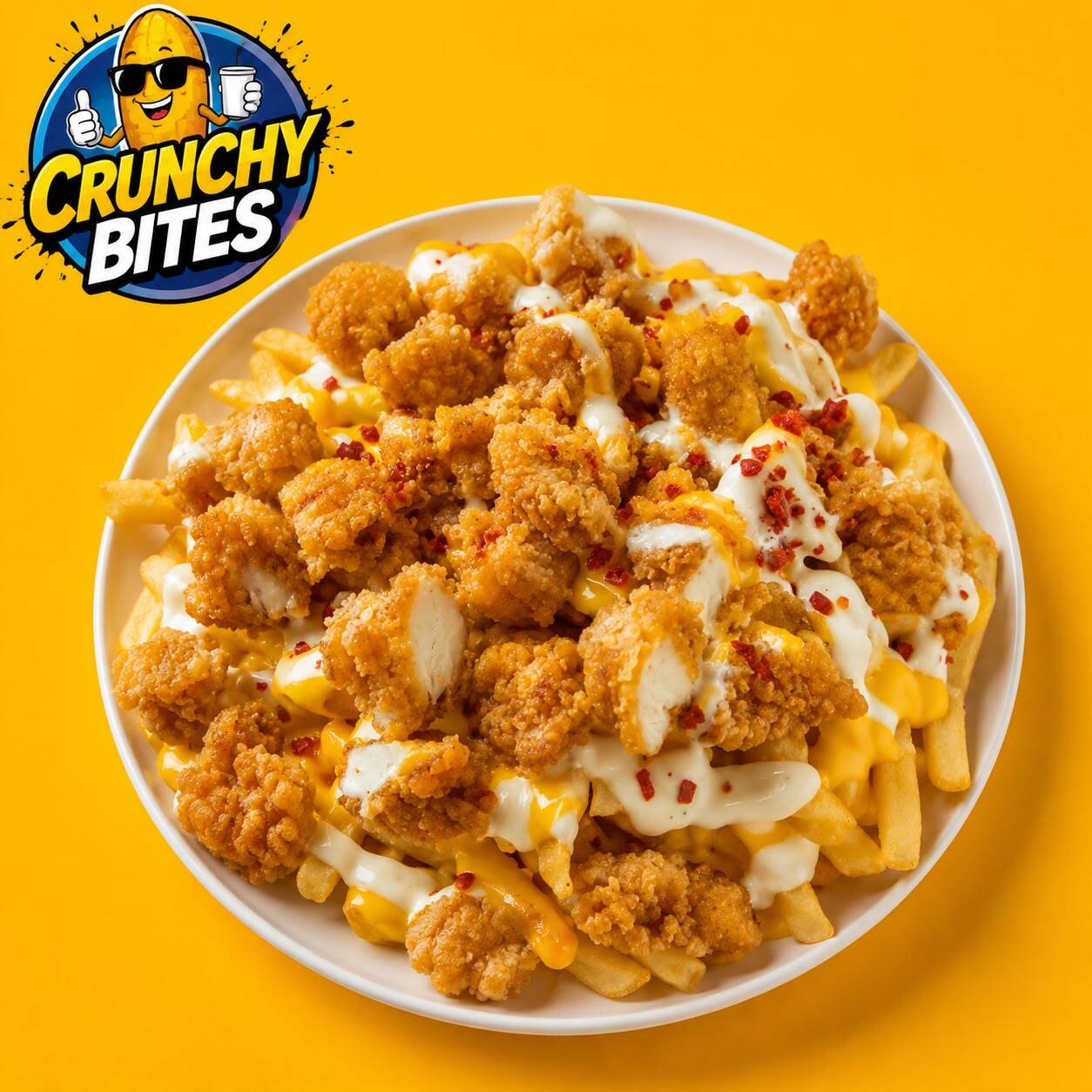 Crunchy Bites Fried Chicken, Plato Grande