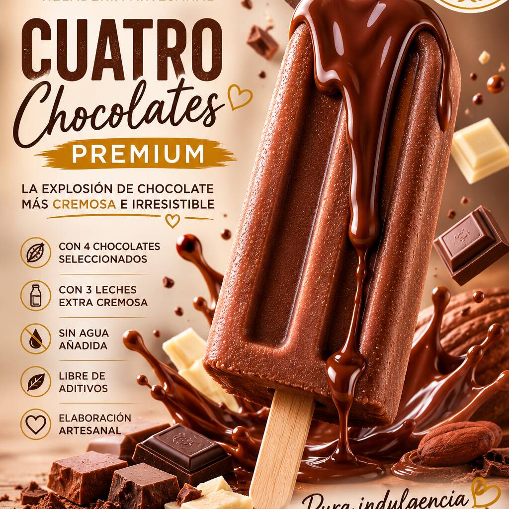 Paleta de Cuatro Chocolates Premium