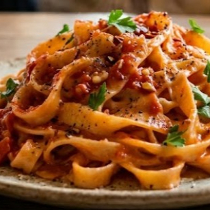 Pasta Arrabiata con Fetuccini