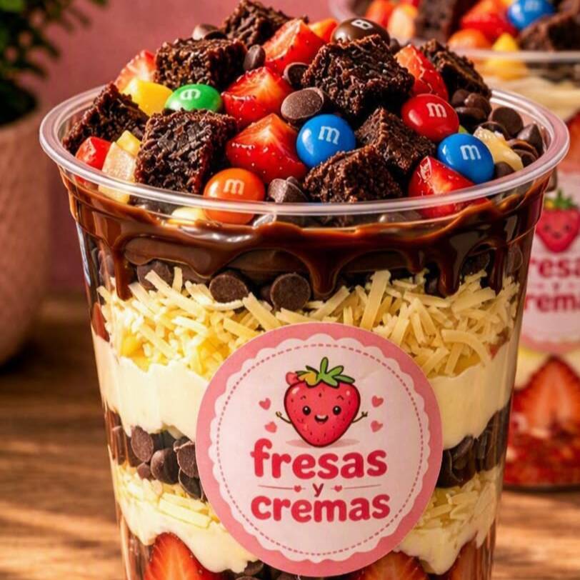 Fresas con Crema y Queso