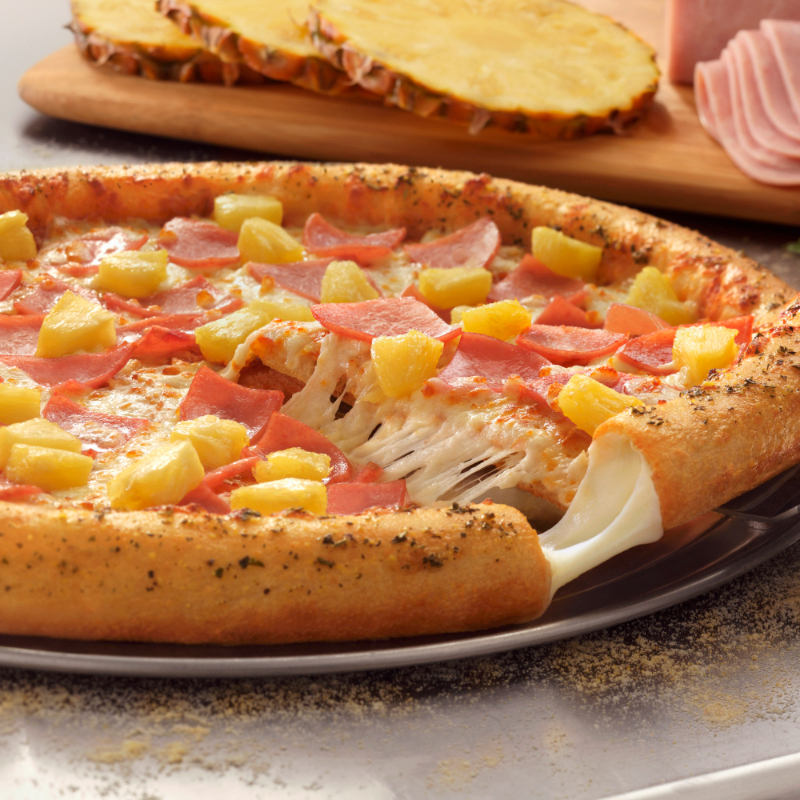 PIZZA PIÑA Y JAMÓN PERSONAL (20CM) Copiar
