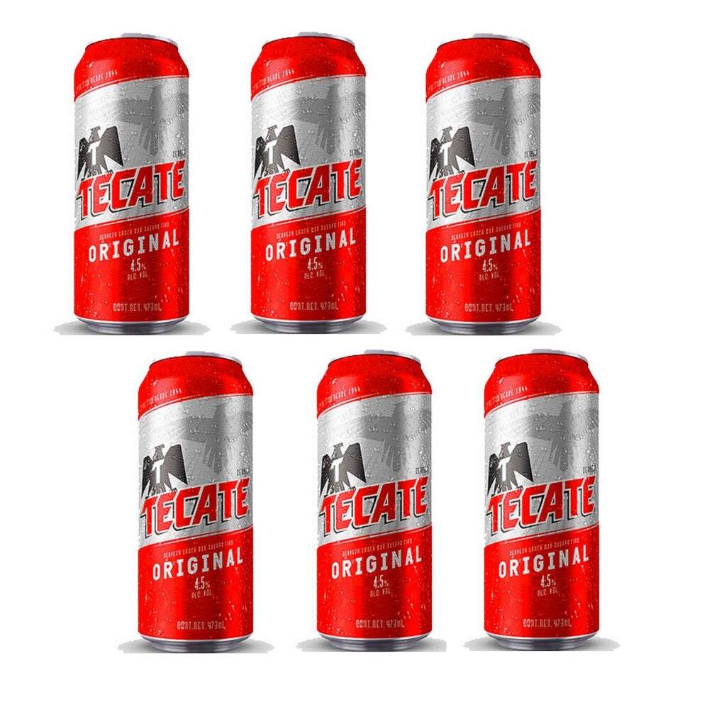 Six Tecate Original 16 Oz.