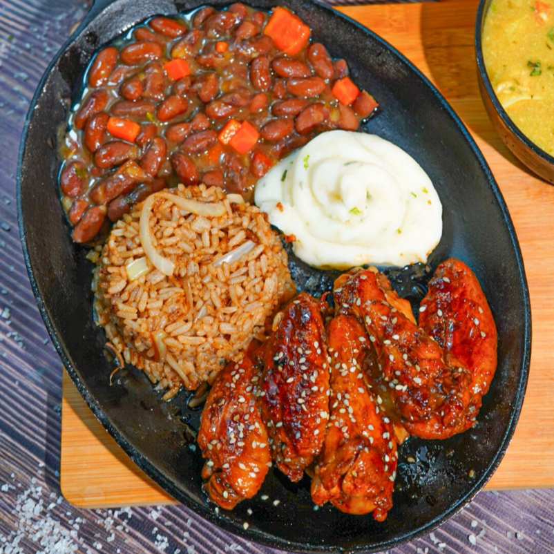 Almuerzo Alitas Teriyaki