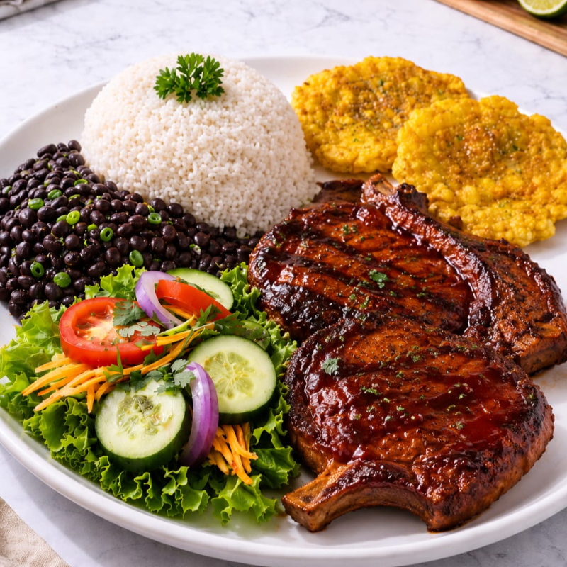 Chuleta de Cerdo en Salsa BBQ
