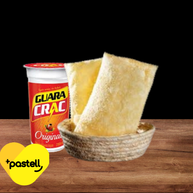 O Combo acompanha 2 pastéis bem recheados + Bebida. Combo pensado pra quem gosta de fartura e praticidade! Ideal pra dividir com a família, amigos ou até guardar aquele pastelzinho pro lanche mais tarde.