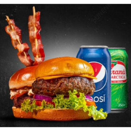 O date perfeito existe e está neste combo! De um lado, o clássico e refrescante Chevrolet. Do outro, o intenso e poderoso Ram Bacon Burger. Uma combinação de sabores opostos que se completam, ideal para compartilhar.