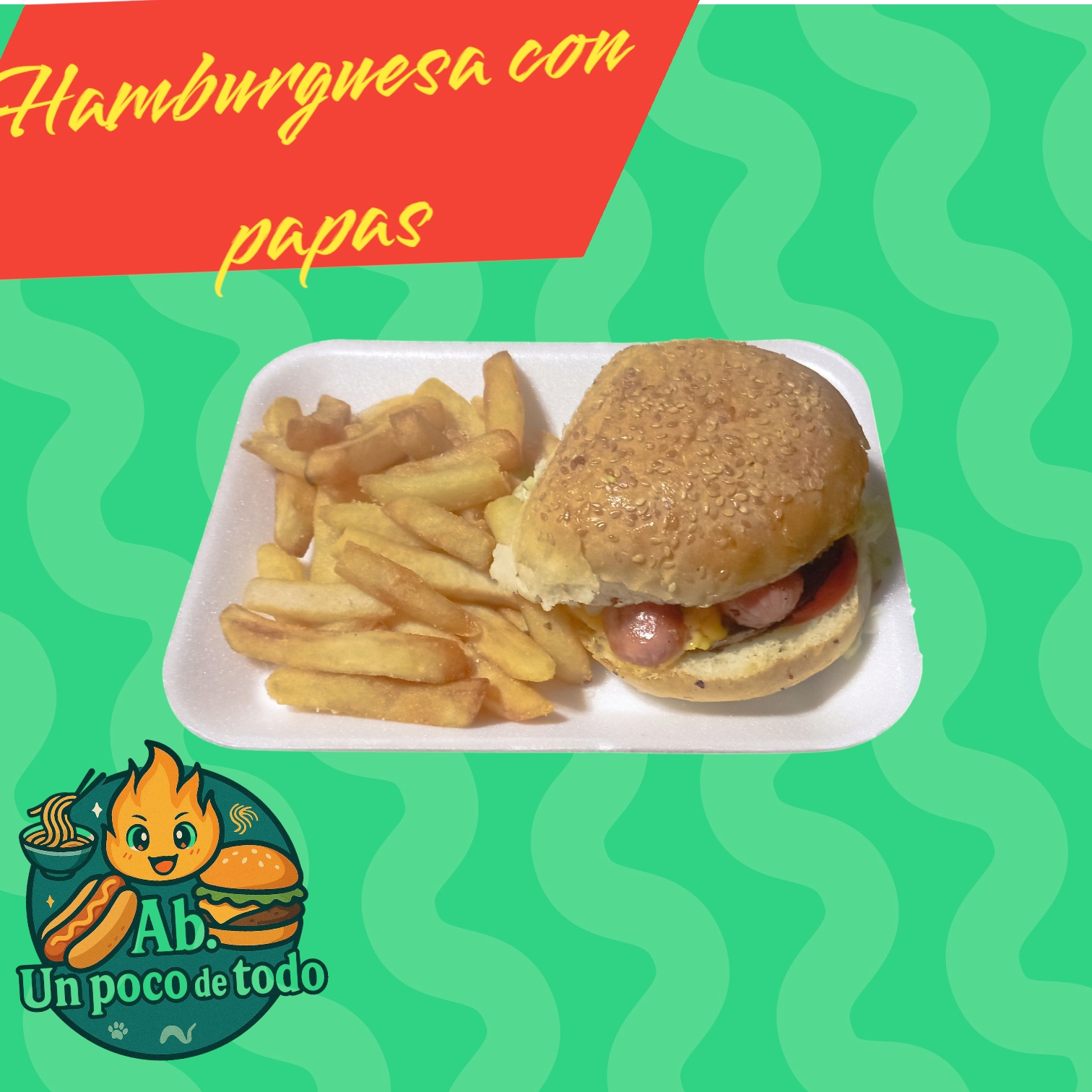 hamburguesa con papas