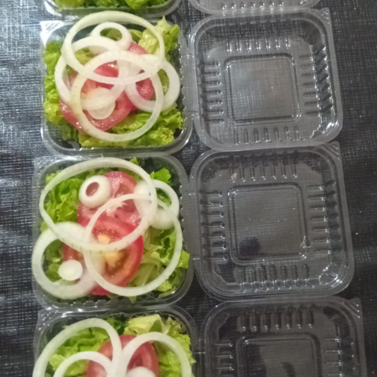 Alface tomate cebola