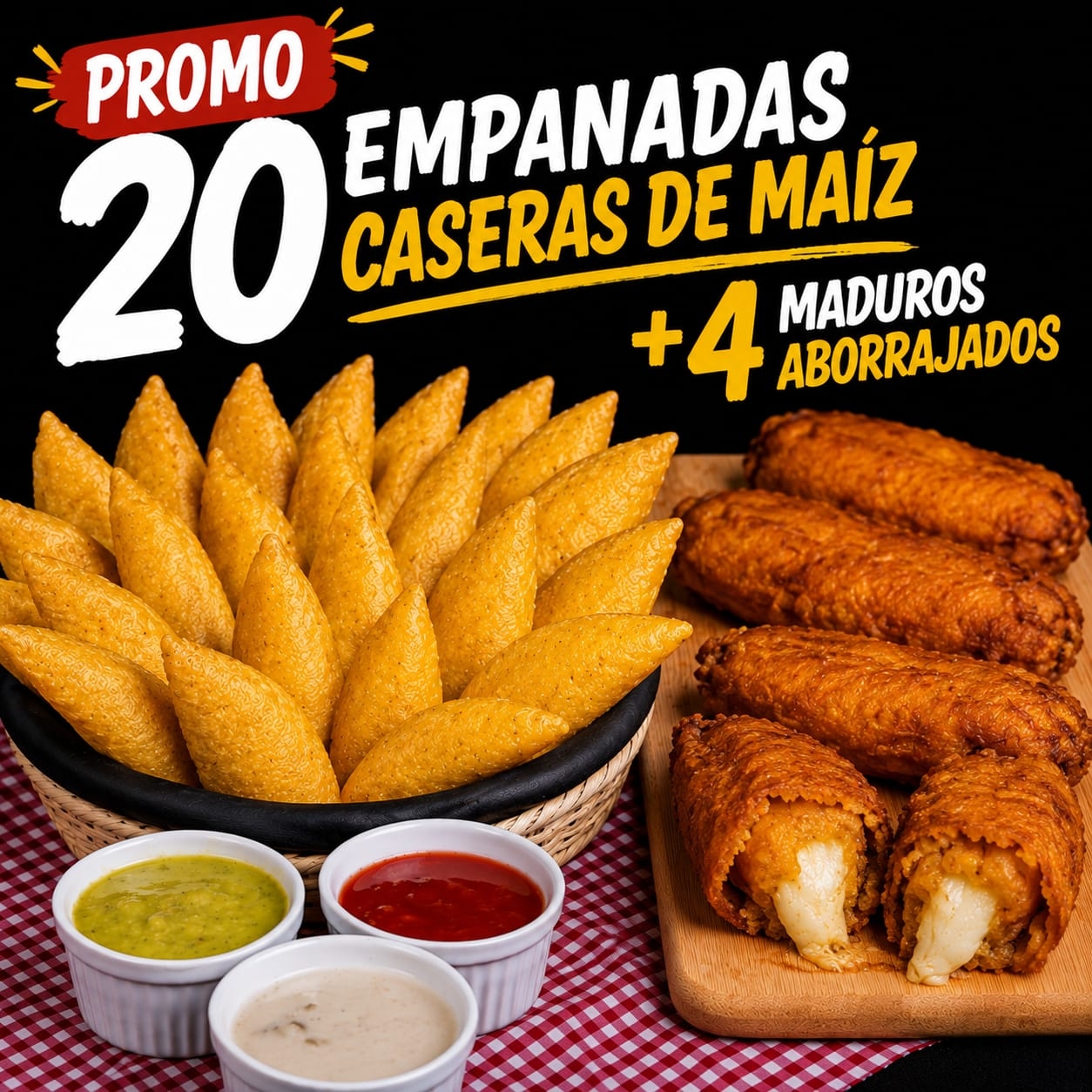Combo Familia 20 Empanadas 4 Aborrajados