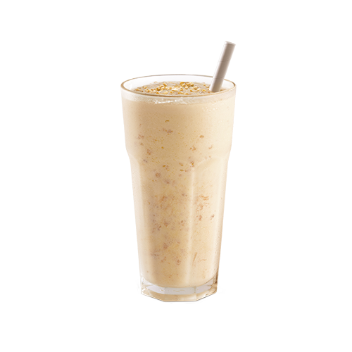 Deliciosamente cremoso. O novo McShake Caramelo com farofa crocante de amendoim é feito com leite e batido na hora. Uma delícia!