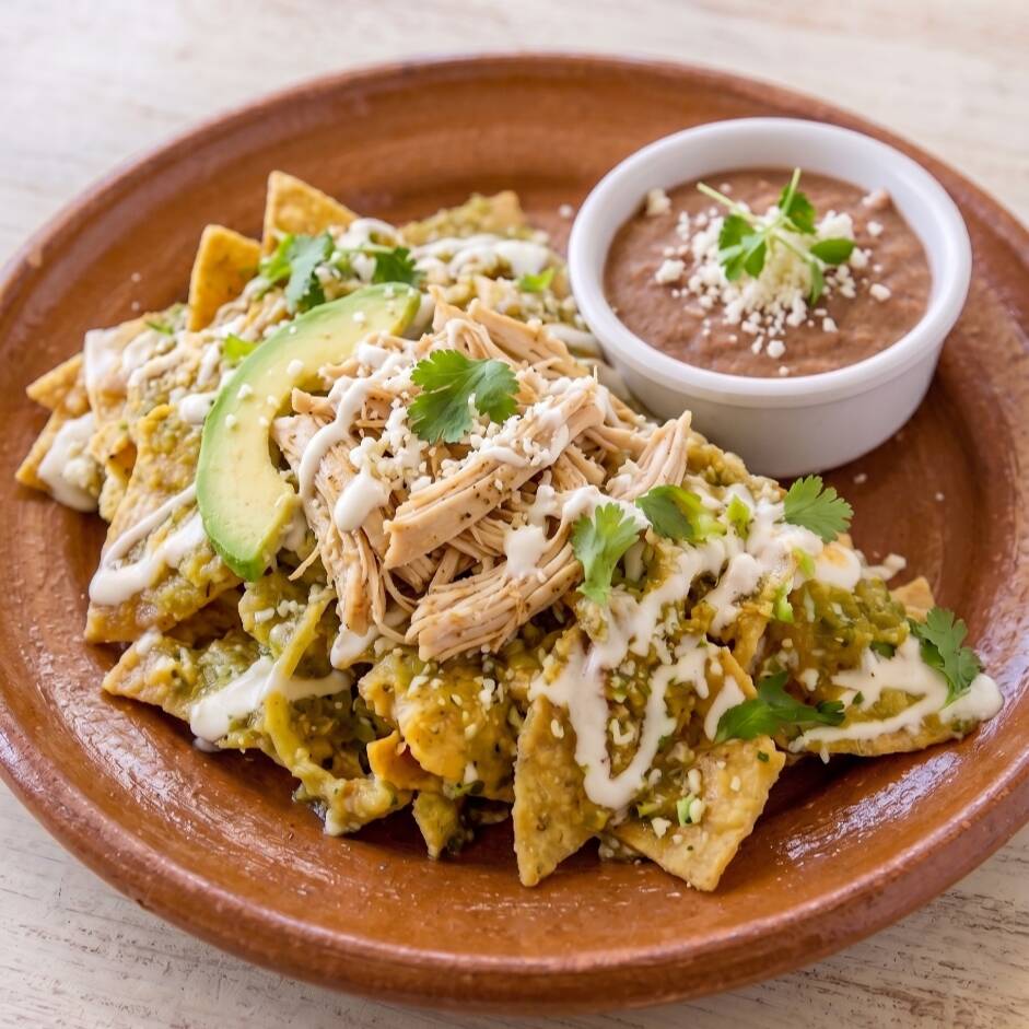 Chilaquiles Verdes con Pollo