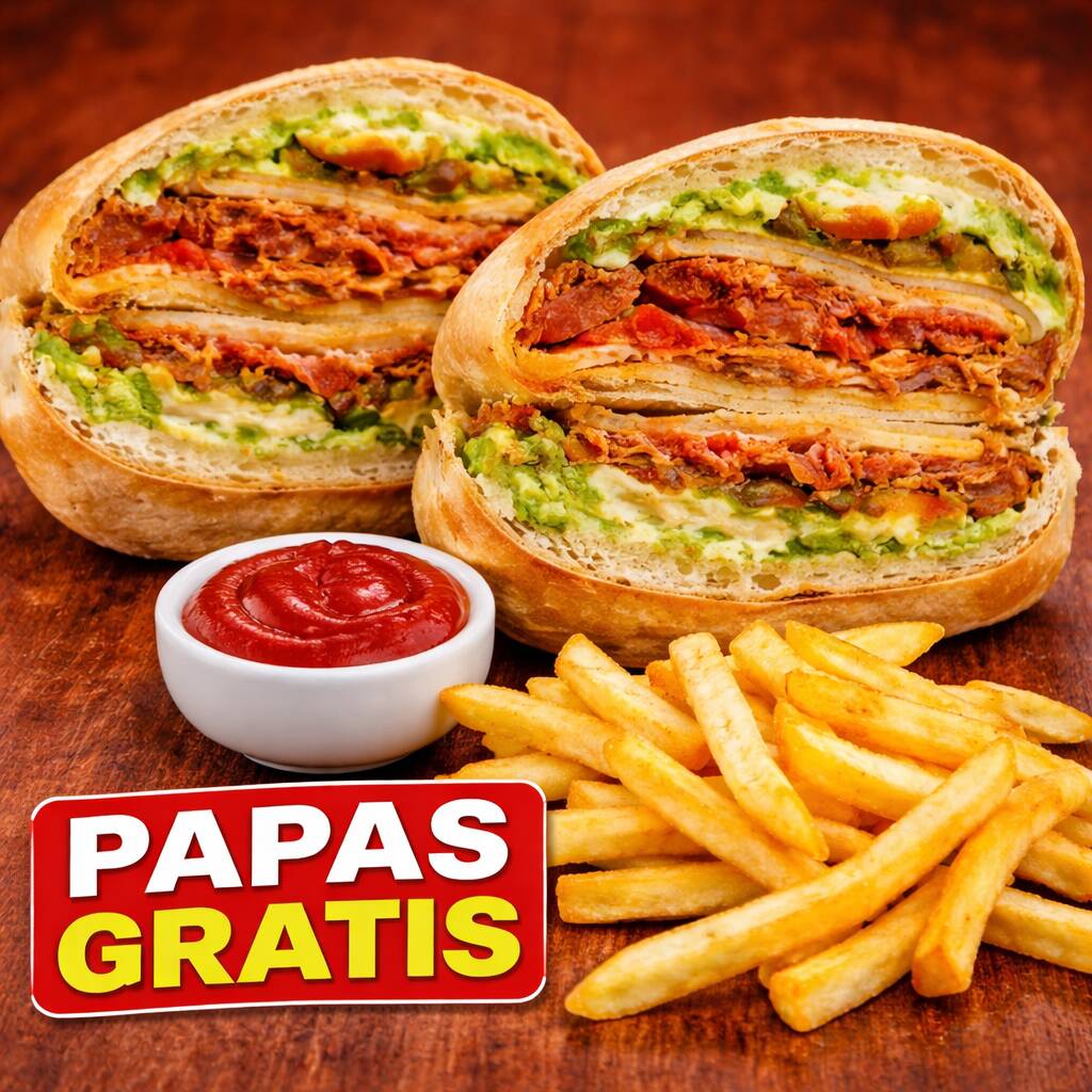 Martes 2 Cubanas Súper (Papas Gratis)