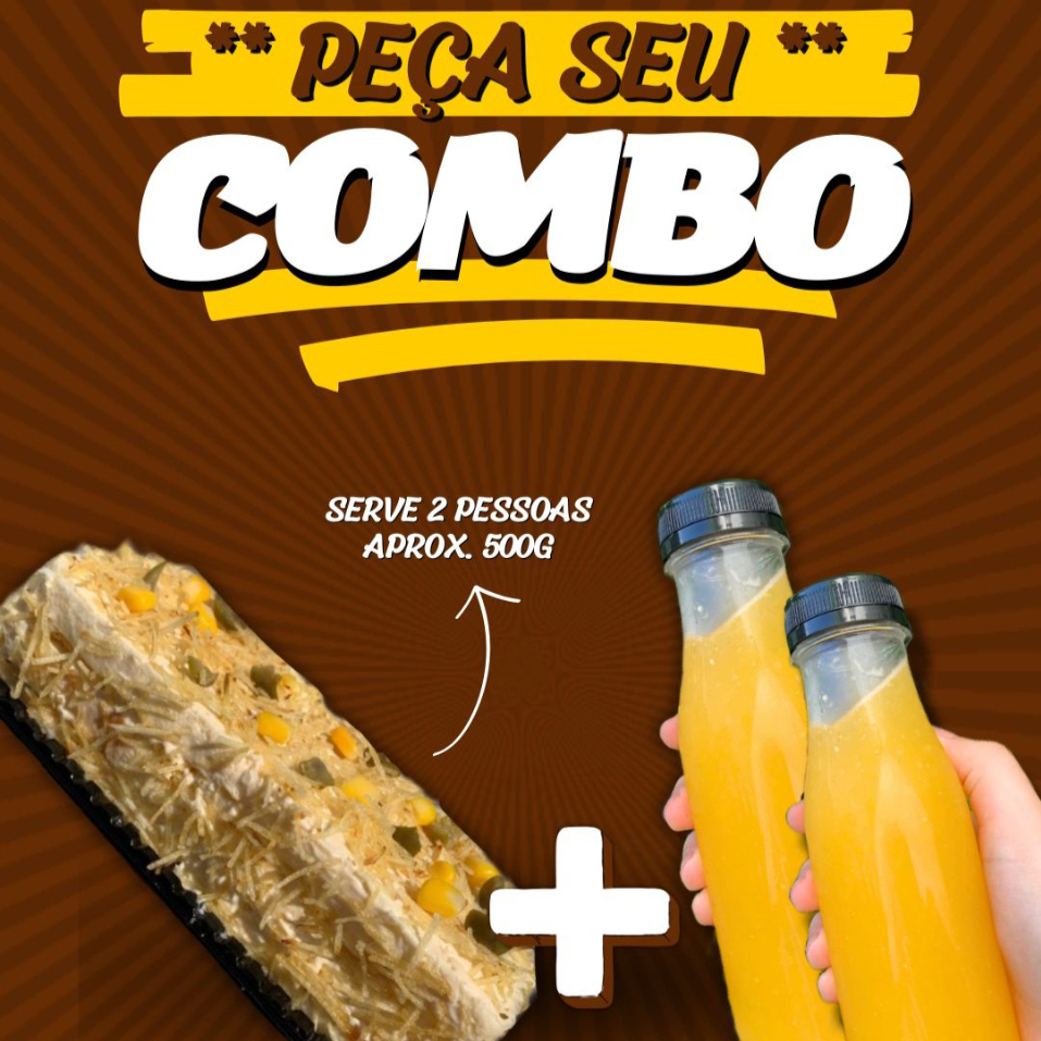 01 sanduíche americano (2 pessoas) + 2 sucos de maracujá