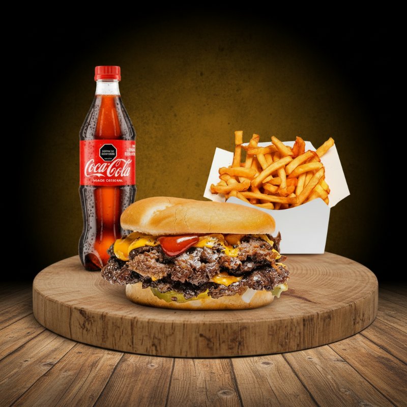 Double Smash Grilled Burger Combo
