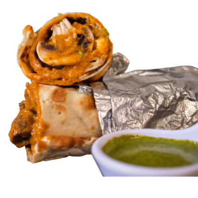 Mushroom Masala Burrito (Vegano)