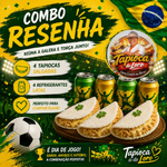 Chame a galera e faça da torcida uma verdadeira resenha!
4 Tapiocas da sua escolha!
4 refrigerantes da sua escolha!
⚽Sabor, diversão e futebol em um só combo!