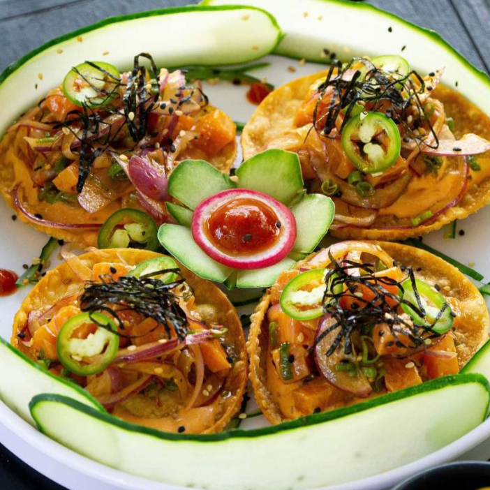 Tostaditas de salmón