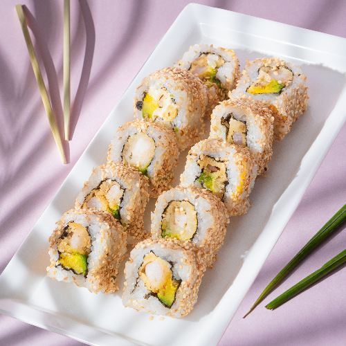 12 Bocados Sushi Camarón Fresco