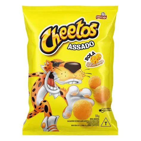 Salgadinho de milho sabor artificial de queijo suíço