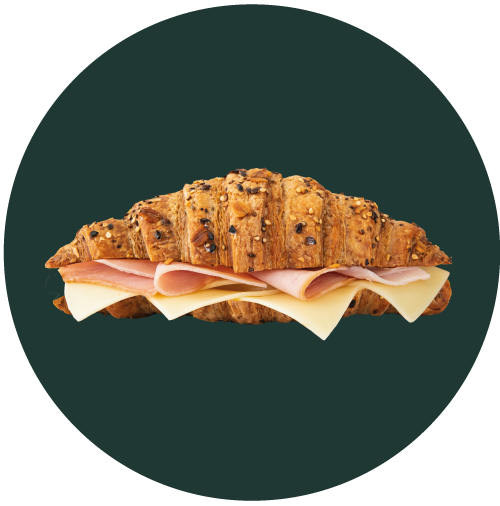 Croissant Cereales Jamon y queso