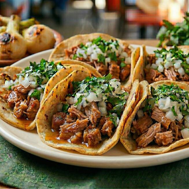 Orden 5 tacos de tasajo