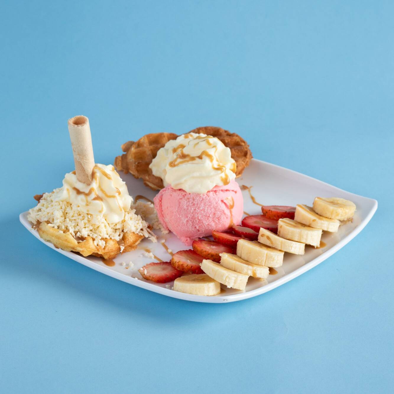 Wafle con Fruta