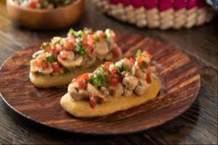 MOLLETES DE CHAMPIÑONES CON PAPAS FRITAS