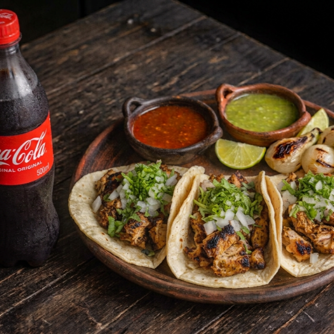 Paquete 3 Tacos de Asada + Refresco