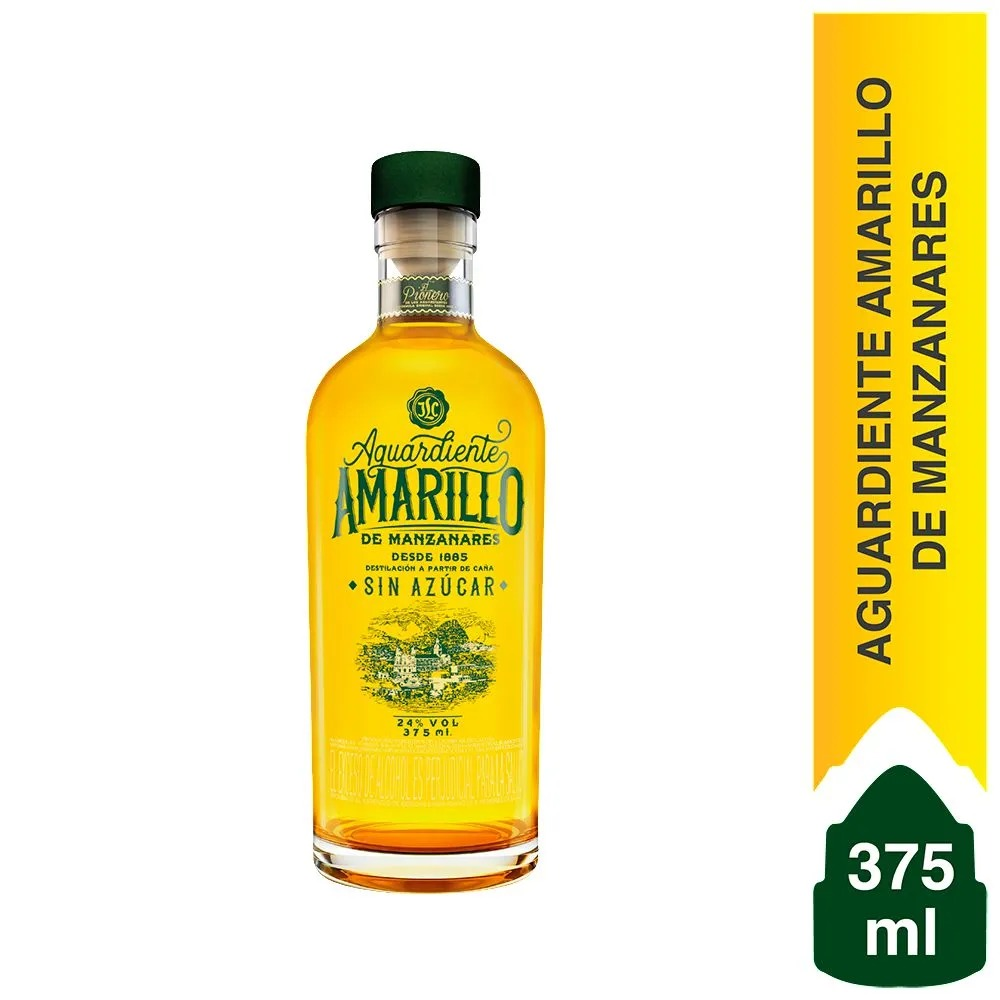 Media Aguardiente Amarillo De Manzanares 375mL