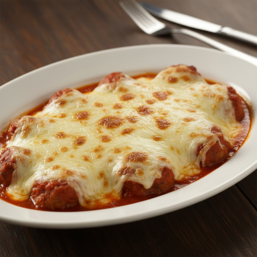 3 delicioso frango a parmegiana, acompanham arroz