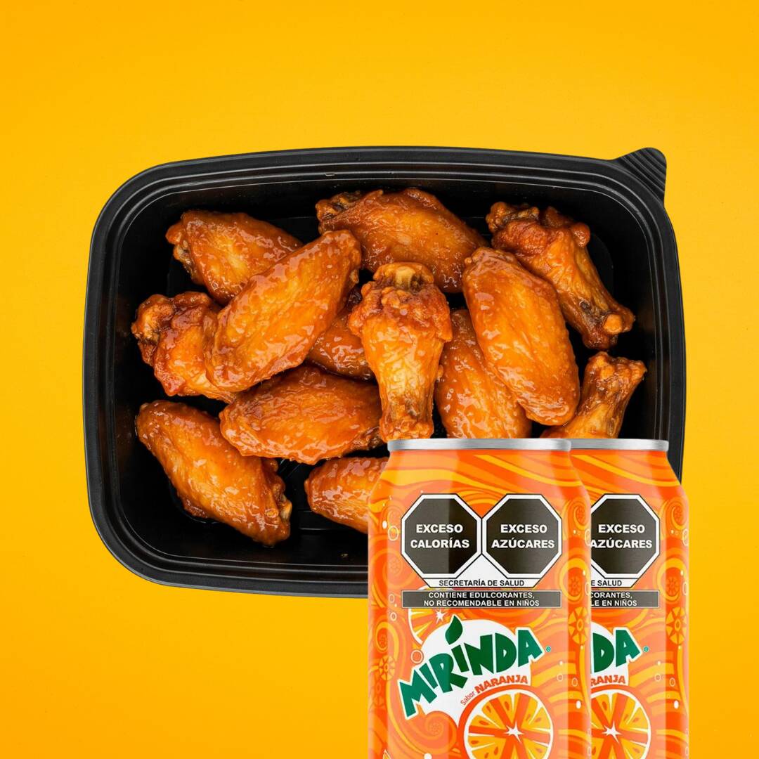 COMBO 10 ALITAS + 2 MIRINDA 355 Ml