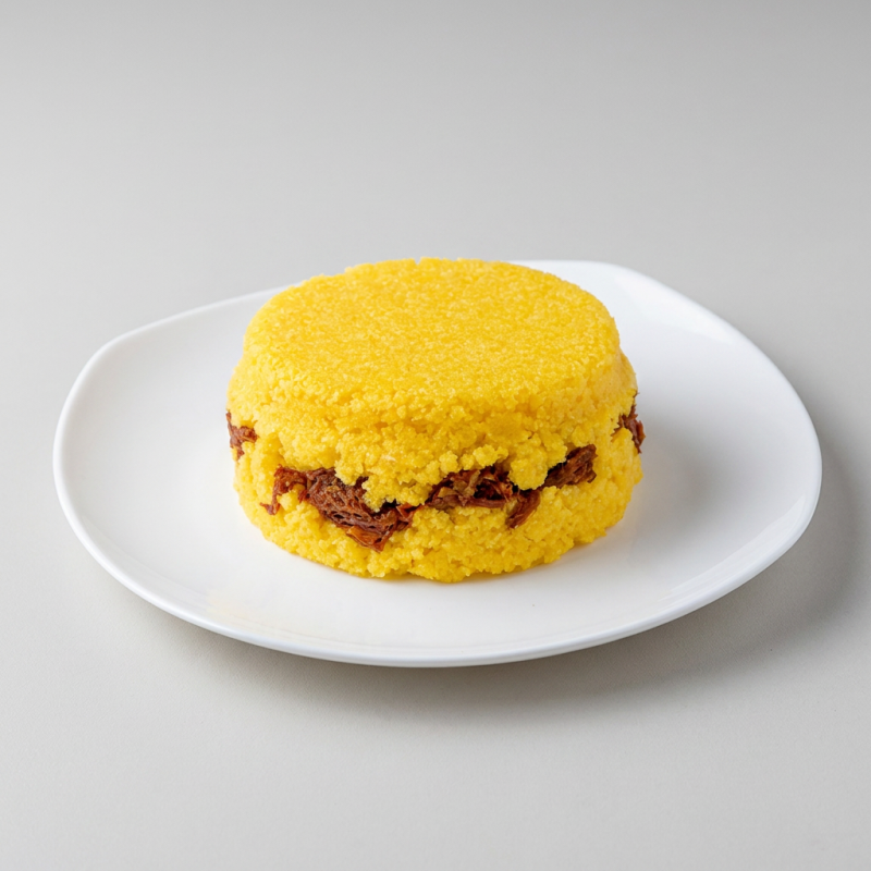 Apresentamos o nosso saboroso Cuscuz de Carne Seca, cuidadosamente preparado para proporcionar um banquete para os seus sentidos. A combinação é um casamento perfeito entre a textura única do cuscuz e o recheio de carne sexa. O resultado? Um prato deliciosamente equilibrado que exala a tradição da cozinha brasileira com um toque de inovação. Este prato é ideal para começar o Dia com energia ou para desfrutar de um jantar leve, porém nutritivo. Deleite-se com este clássico reinventado e deixe-se apaixonar por cada mordida!