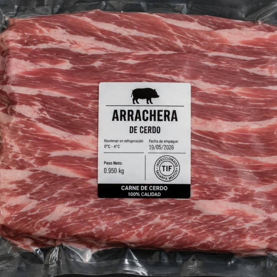 Arrachera Marinada de Cerdo 1 Kg