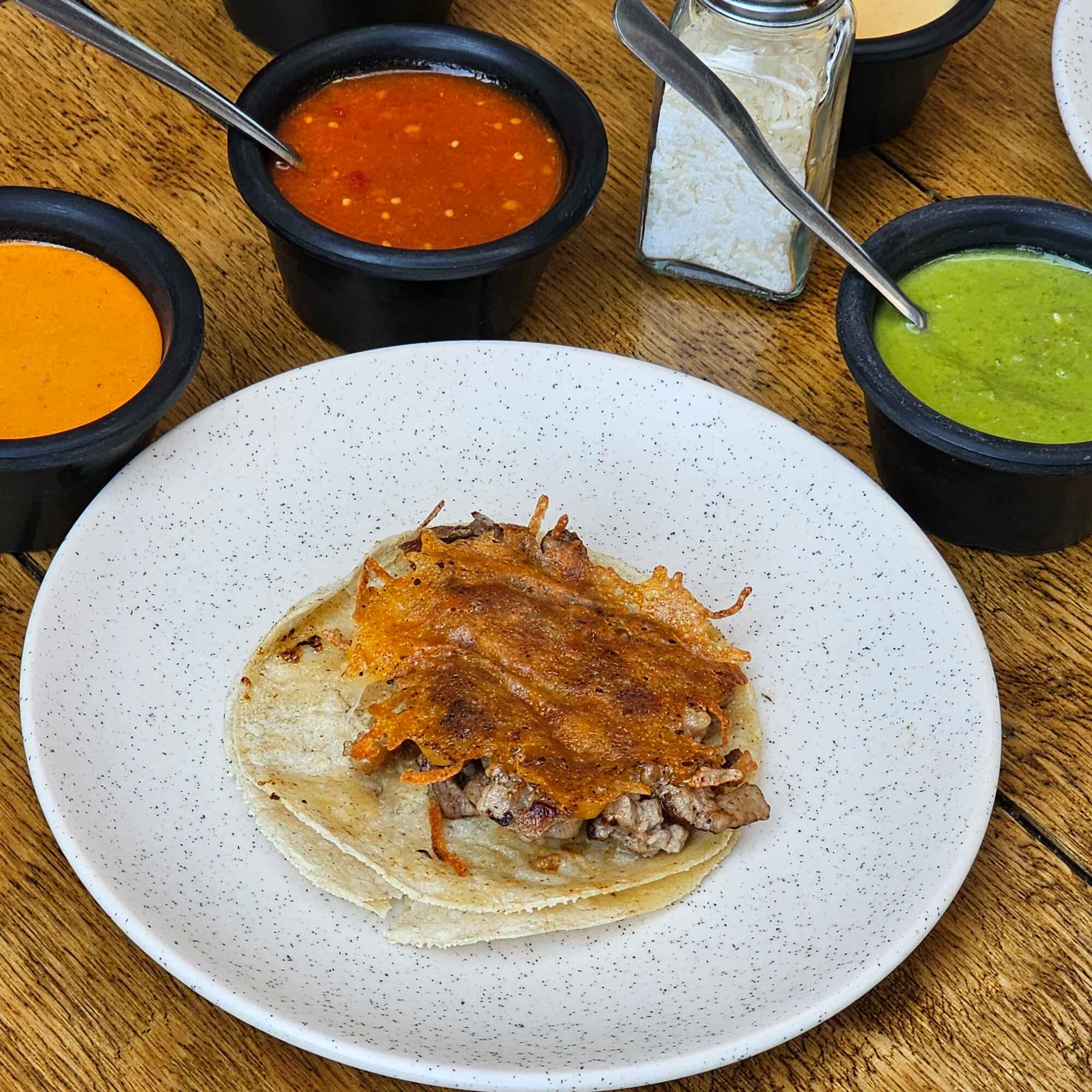 Taco de Arrachera con Queso 1 Pieza