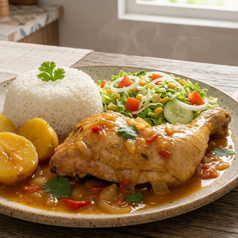 Almuerzo con Pierna Pernil Sudada