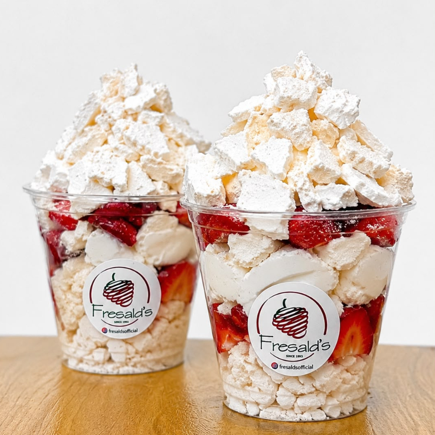 2 Merengones con Fresas 9 Onz