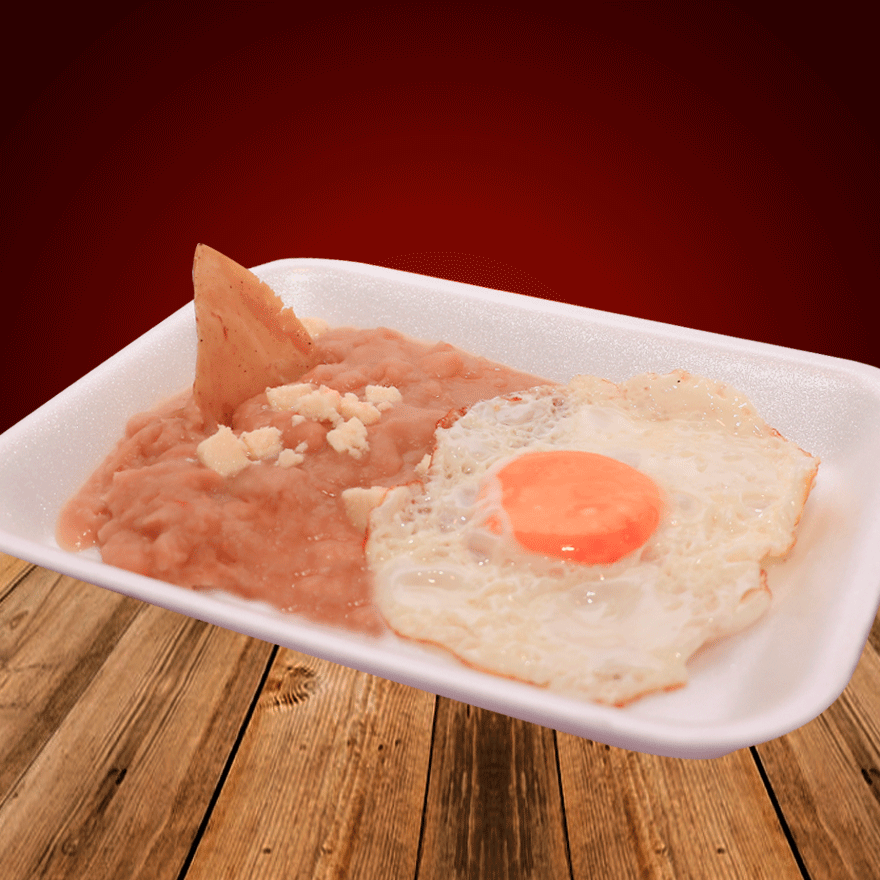 Huevo Estrellado Con Frijoles